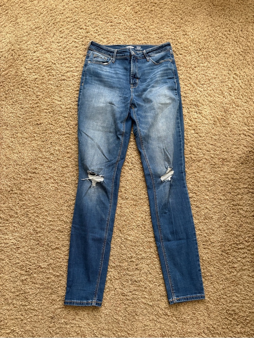 Old Navy Rockstar Super Skinny High Rise Distressed Jeans Women’s 6 TALL